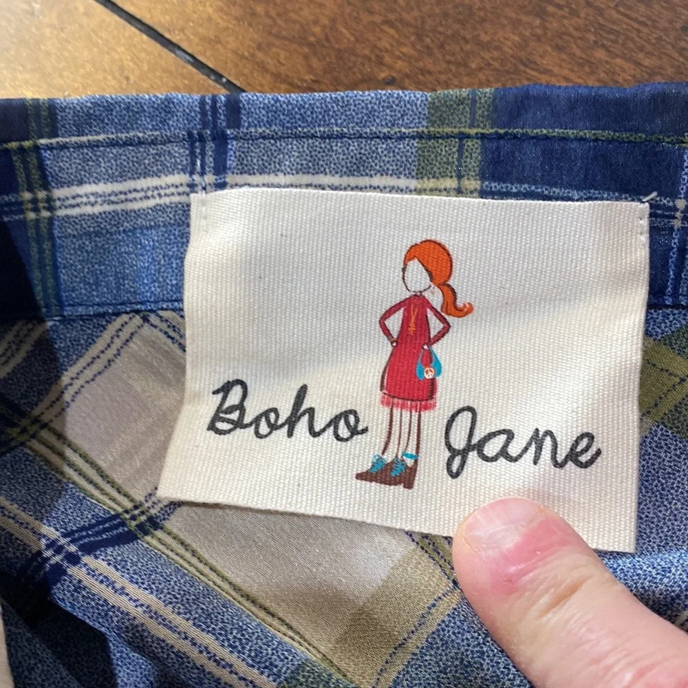 Boho Jane Plaid Sleeveless Duster with Pockets